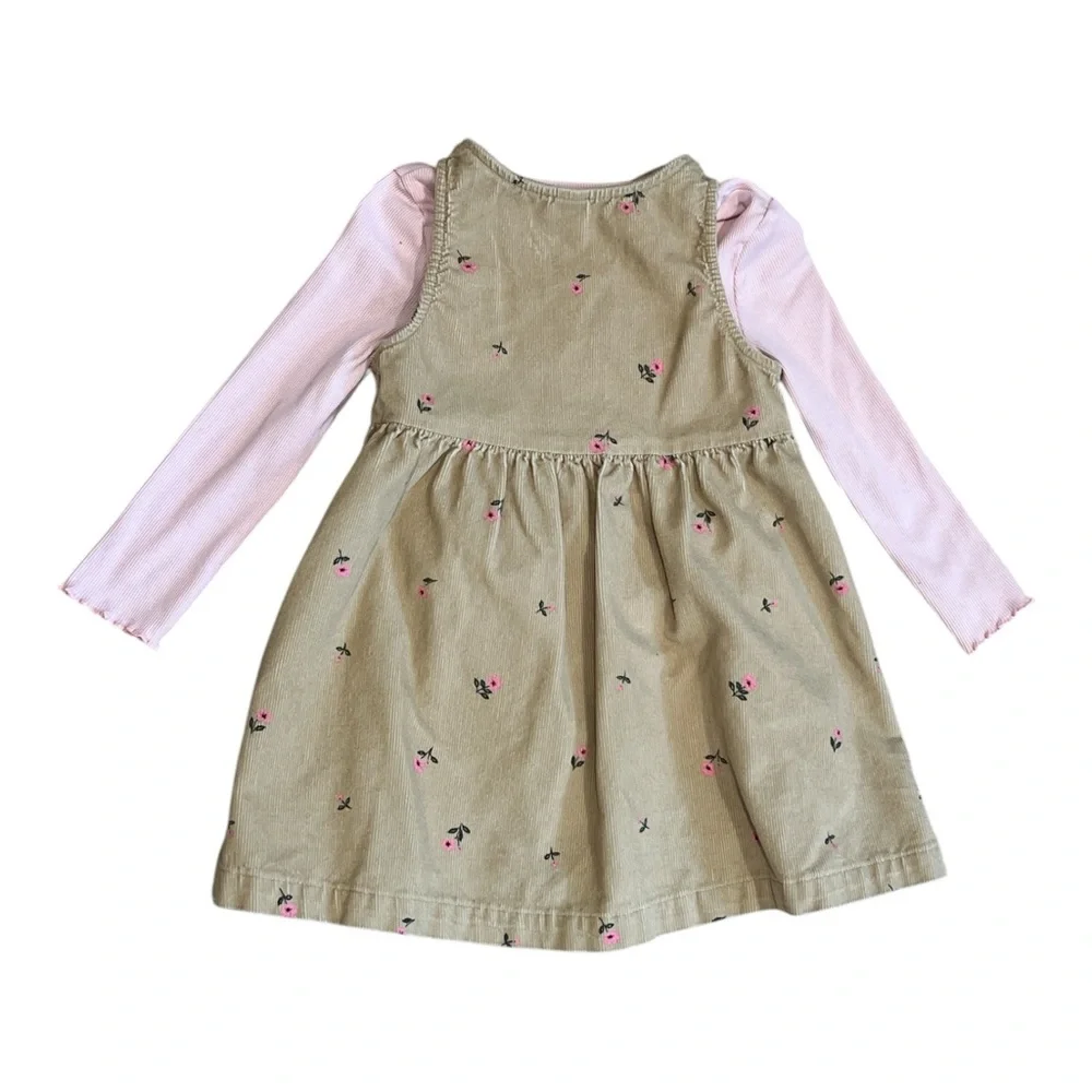 Old Navy‎ Sleeveless Pocket Corduroy Dress & Top Set for Toddler Girls, Size 2T